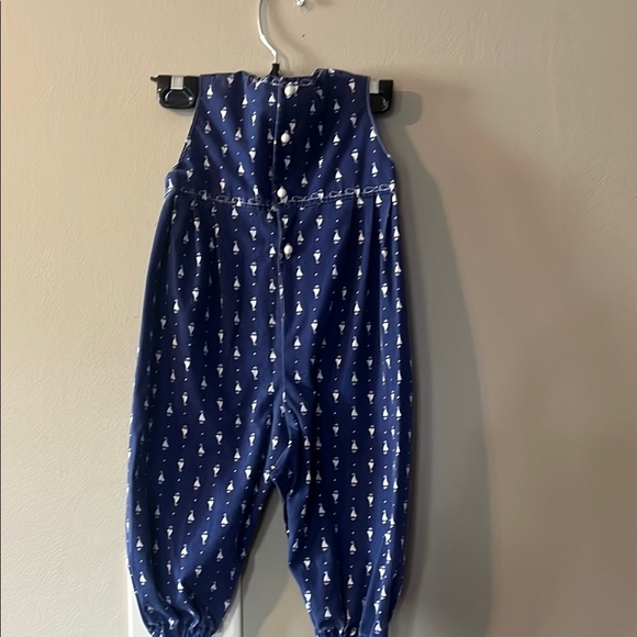 Kids Vintage  Blue Sleeveless Jumpsuit - Picture 5 of 8